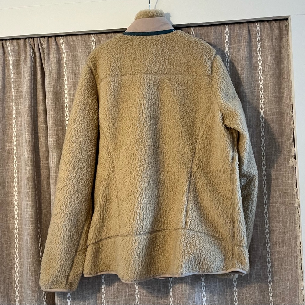 Women's Classic Retro-X® Fleece Jacket Size extra large color natural with blue - Picture 4 of 15